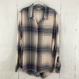 Lucky Brand plaid tunic shirt